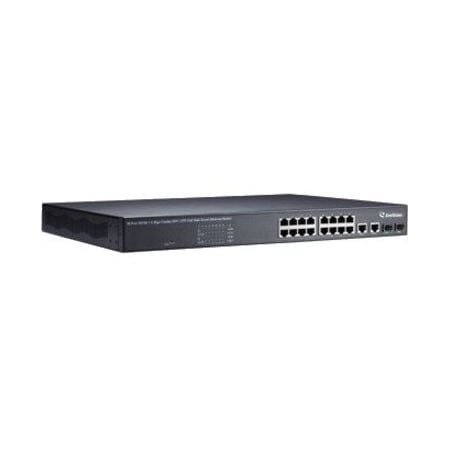 Geovision Gv-Poe1601 16 Port 250W 802.3At 2-Port Gigabit Copper/Sfp Combo Uplink 84-POE1601-001U